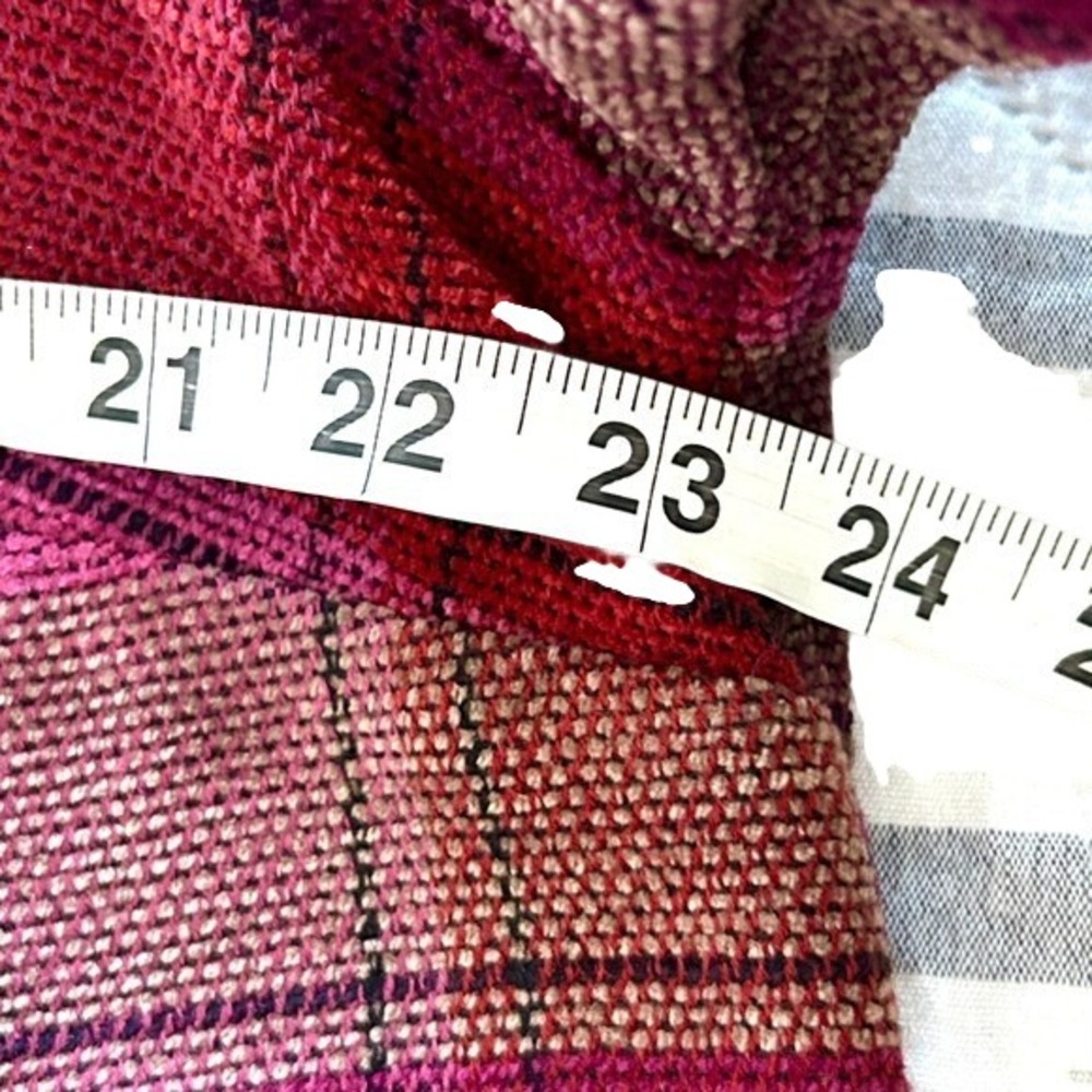 Allison Daley Red & Pink Plaid Zip Up Jacket Long Sleeve Jacket Coat Size 16W - Picture 6 of 11